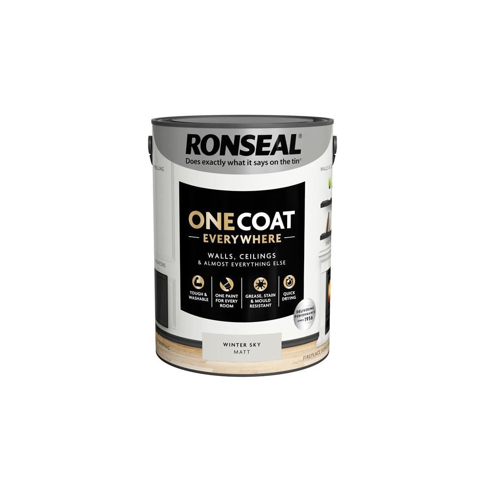 Ronseal One Coat Everywhere Interior Winter Sky Matt 5 litre
