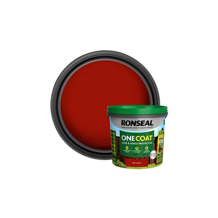 Ronseal One Coat Shed & Fence Protection Red Cedar 5 litre
