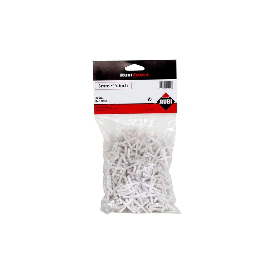 RUBI TILING TOOLS Tile Spacers 1/8in (3mm) (Pack 200)