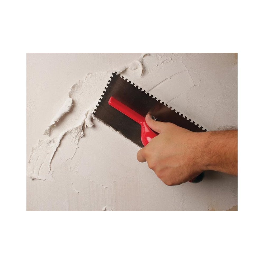 RUBI TILING TOOLS PRO Steel Notched Trowel 11 x 4in x 1/2in Notch