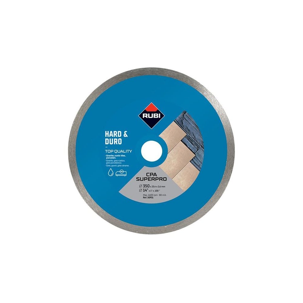 RUBI TILING TOOLS CPA350 Continuous Rim Diamon Blade 350mm
