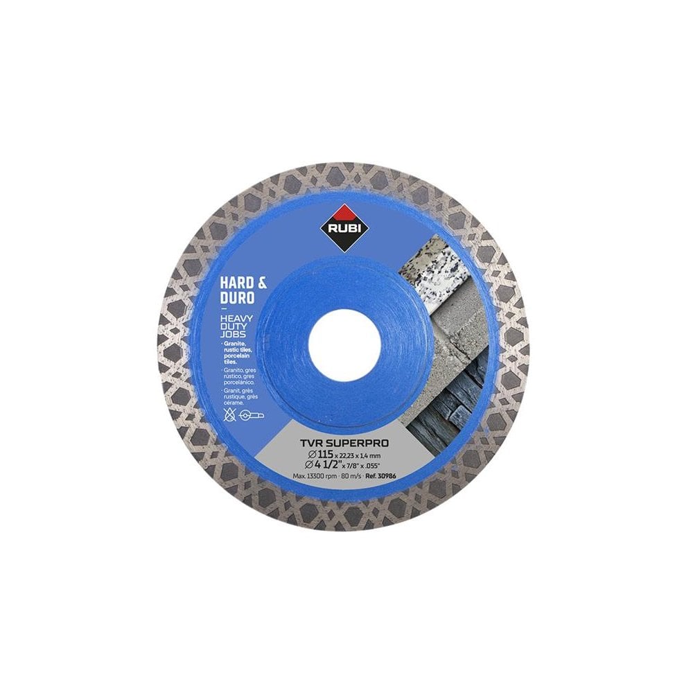 RUBI TILING TOOLS TVR115 TVR SUPERPRO Diamond Blade 115mm