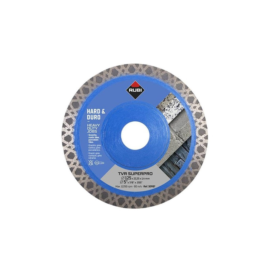 RUBI TILING TOOLS TVR125 TVR SUPERPRO Diamond Blade 125mm
