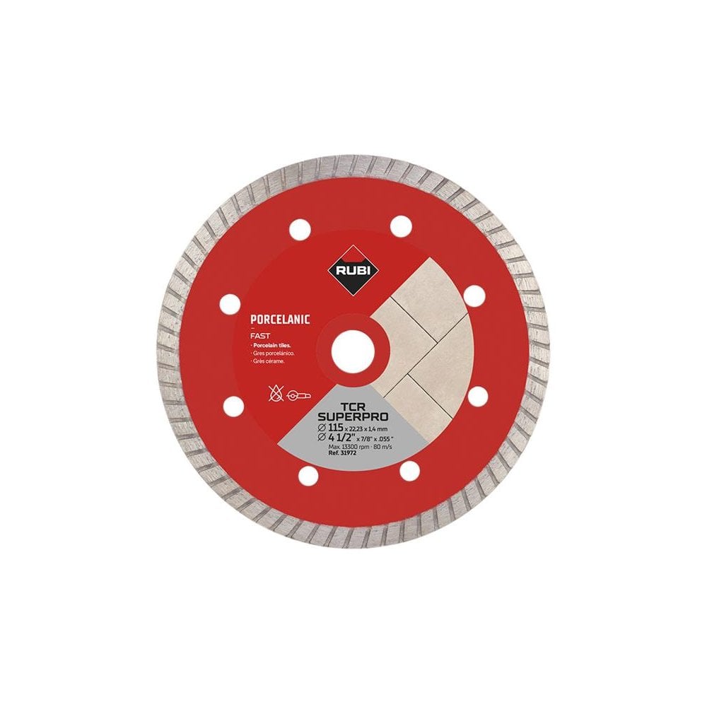 RUBI TILING TOOLS TCR115 SUPERPRO Diamond Blade 115mm