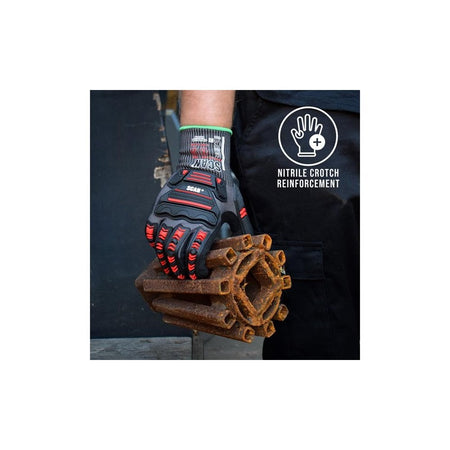 Scan Nitrile Palm Impact Cut D Gloves - XL (Size 10)