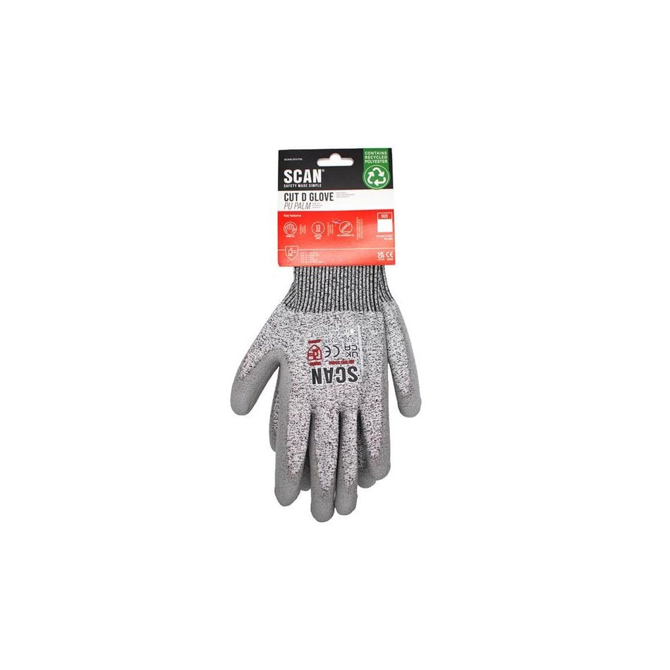 Scan PU Palm Cut D Gloves - XXL (Size 11)
