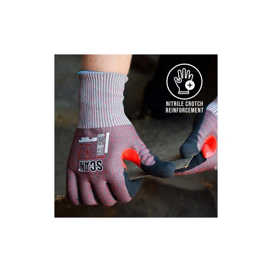 Scan Nitrile Palm Cut F Gloves - XL (Size 10)