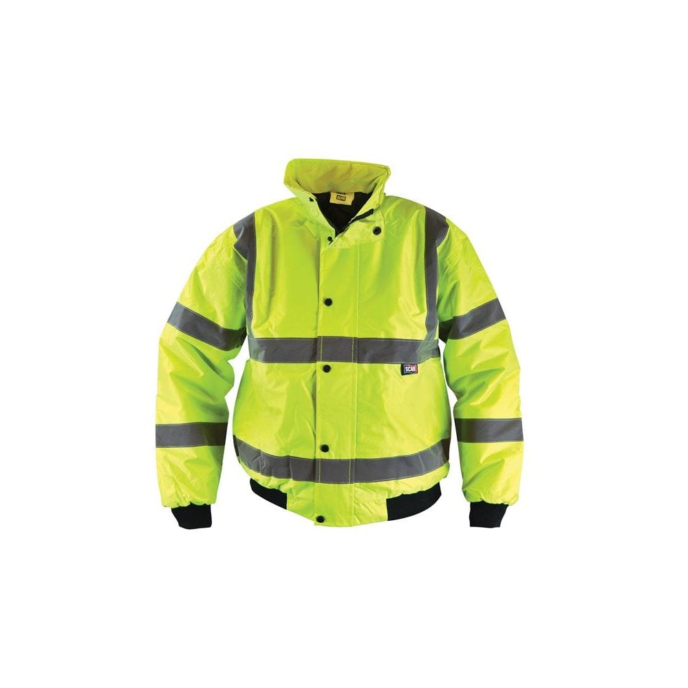 Scan Hi-Vis Yellow Bomber Jacket - XL (48in)