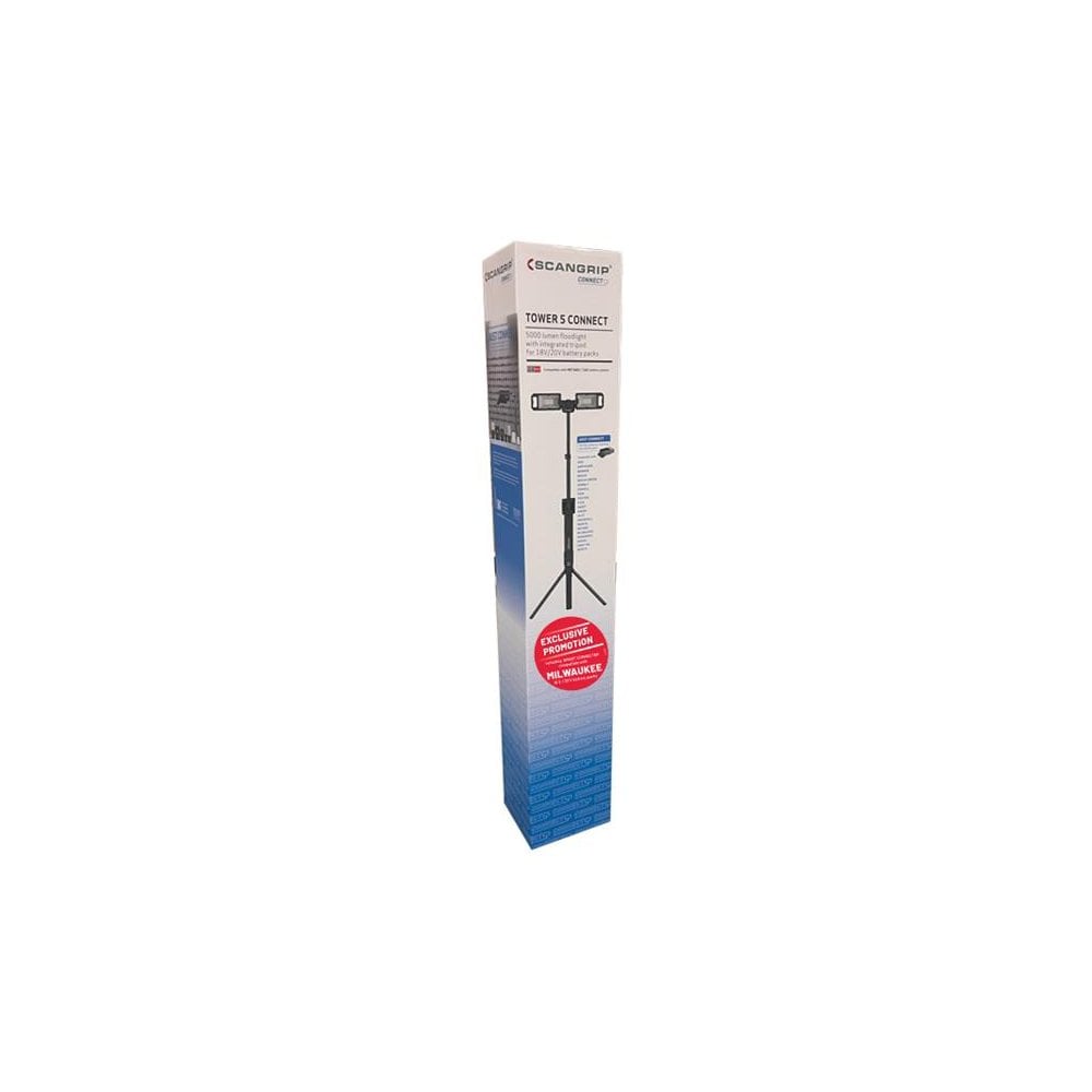 SCANGRIP® TOWER 5 CONNECT Floodlight with Milwaukee CONNECT 18V Bare Unit