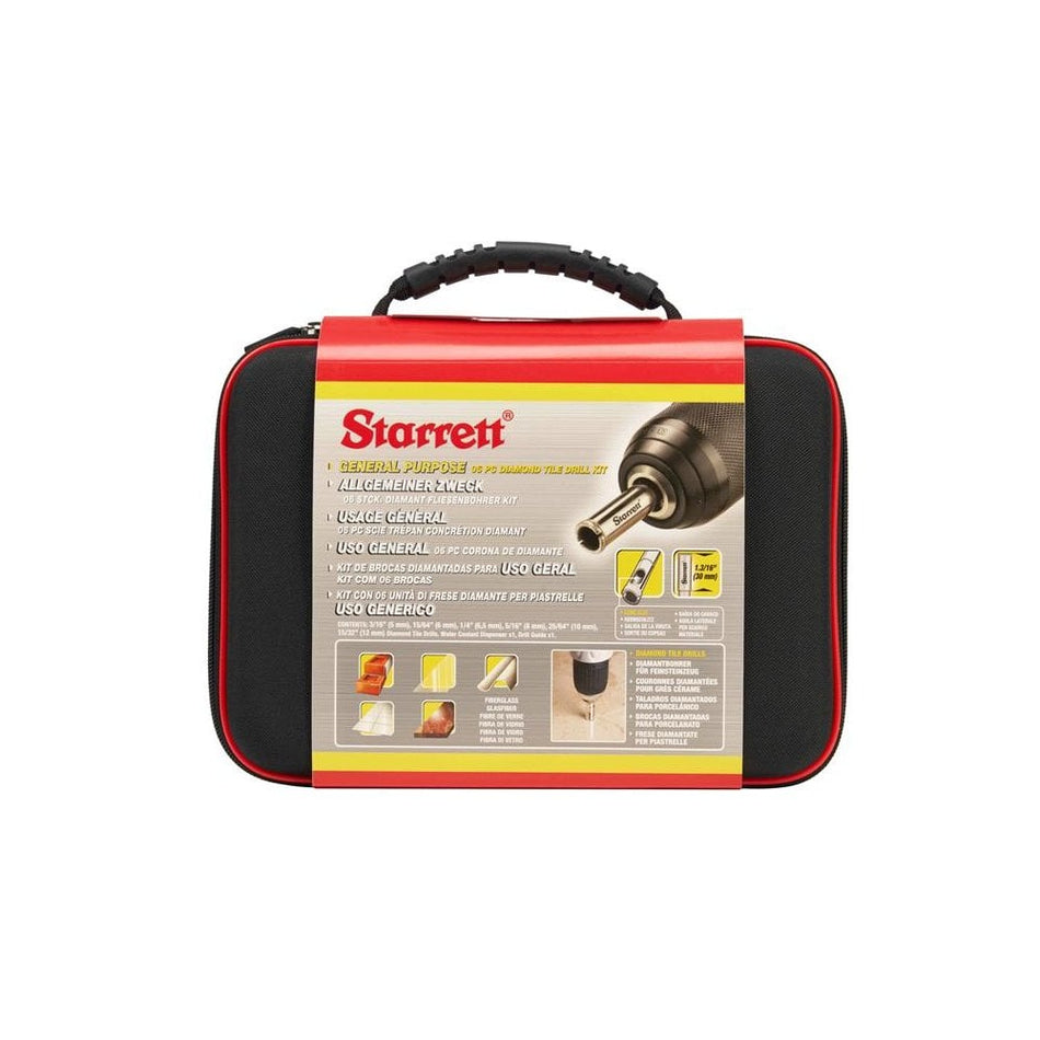 Starrett KD06041 Diamond Tile Drill Bit Set, 6 Piece