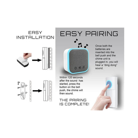 Uni-Com Plug-in Door Chime, White