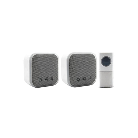 Uni-Com Portable and Plug-In Door Chime Set, White