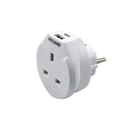 Uni-Com Travel Socket with USB Charger