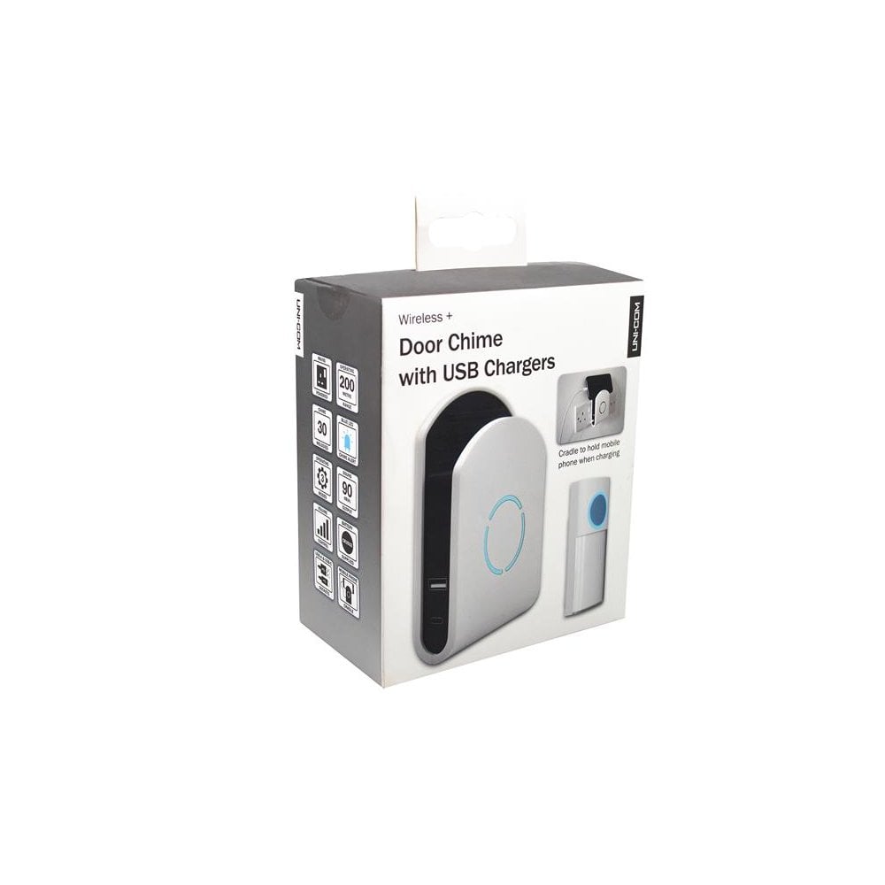 Uni-Com Plug-in Door Chime with USB Charger