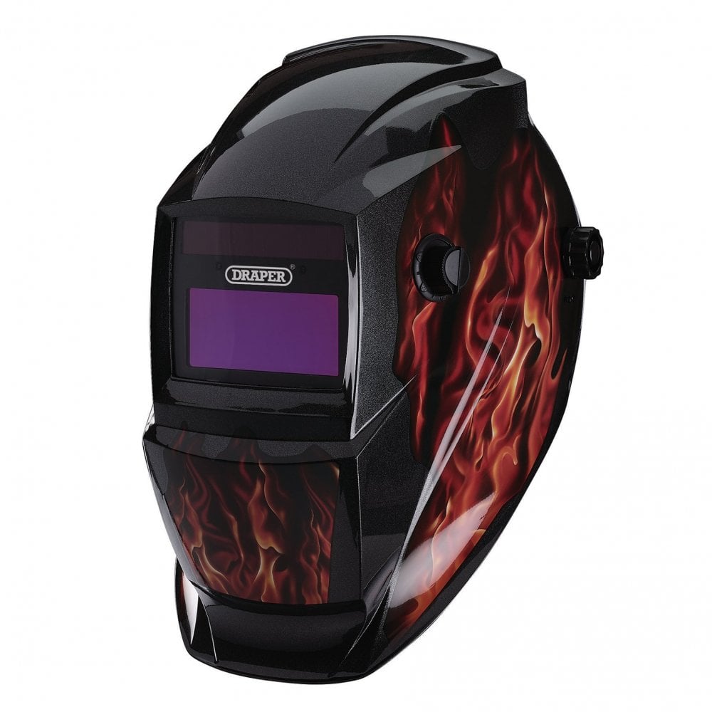 Auto-Darkening Welding Helmet, Red Flames : Model No. WHVS-RF