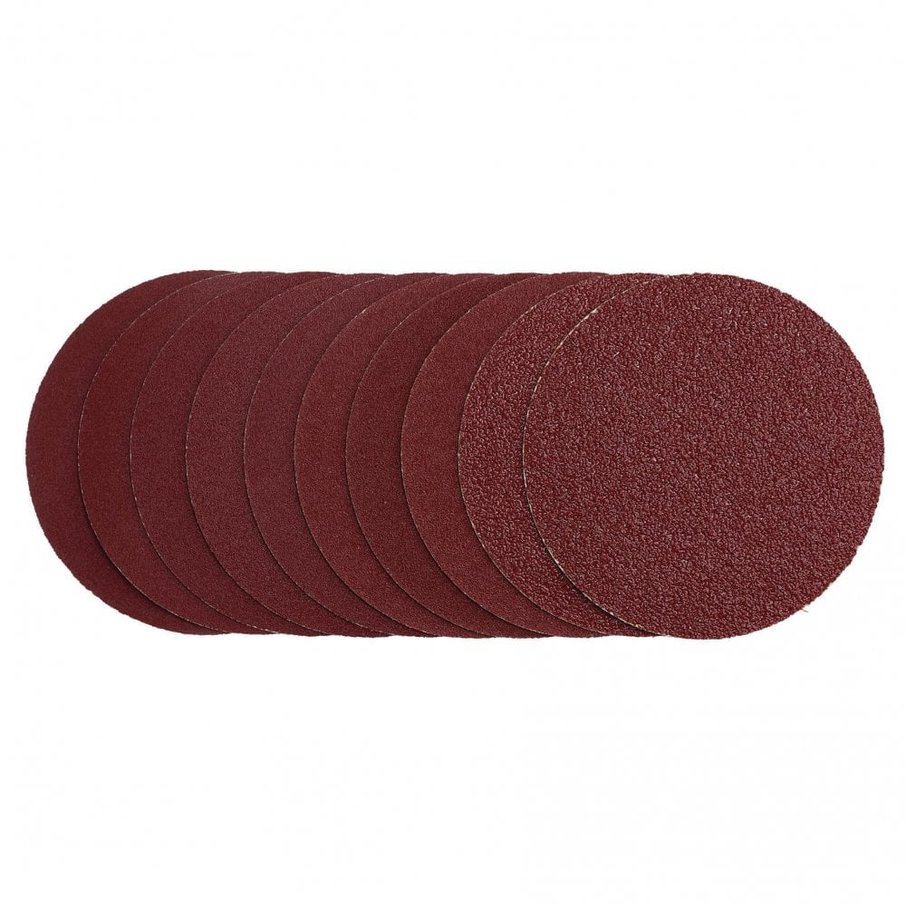 Sanding Discs, 125mm, Hook & Loop, Assorted Grit - 40G, 80G, 120G, 240G (Pack of 10) : Model No. SDHL125