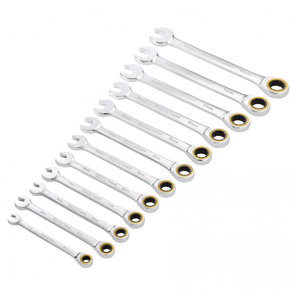 Draper Expert HI-TORQ Metric Ratchet Combination Spanner Set (12 Piece) : Model No. 8241MM/12