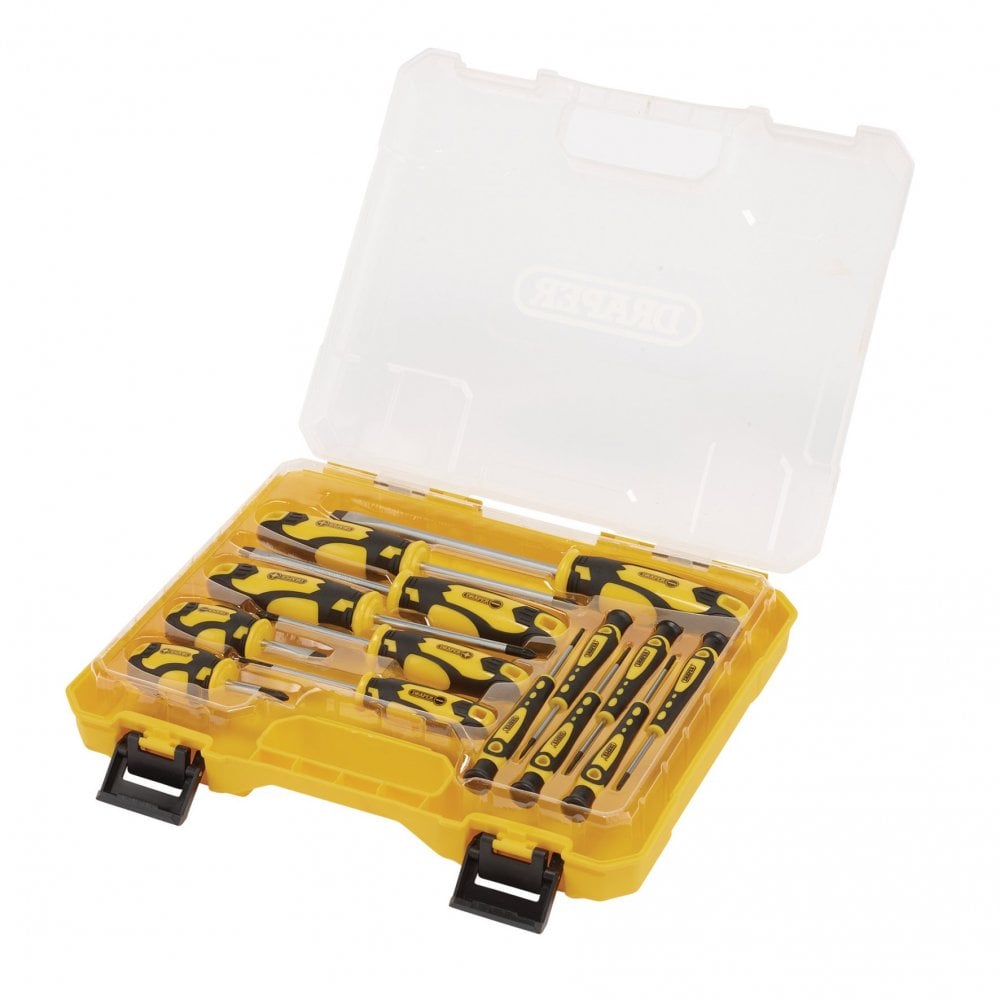 Screwdriver Set with Case, Yellow (14 Piece) : Model No. 864/14/Y