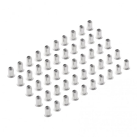 Zinc Plated Threaded Insert Rivet Nuts, M6 x 1.0mm (Pack of 50) : Model No. RIVNUT6