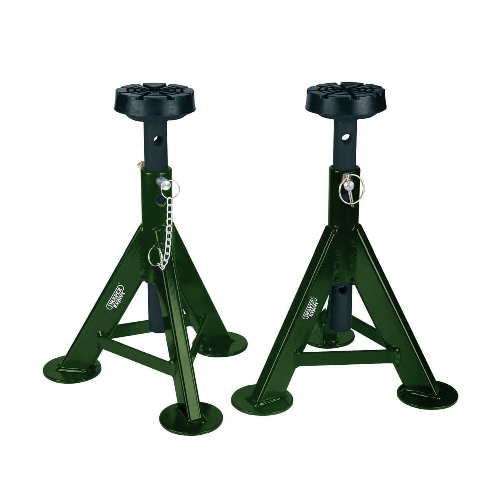 Draper Expert Axle Stands, 3 Tonne, Green (Pair) : Model No. AS3000EG