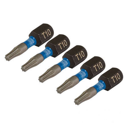 Draper Expert TX-STAR Impact Screwdriver Bits, T10 x 25mm, 1/4" Hex (Pack of 5) : Model No. IMBH/TX25/5