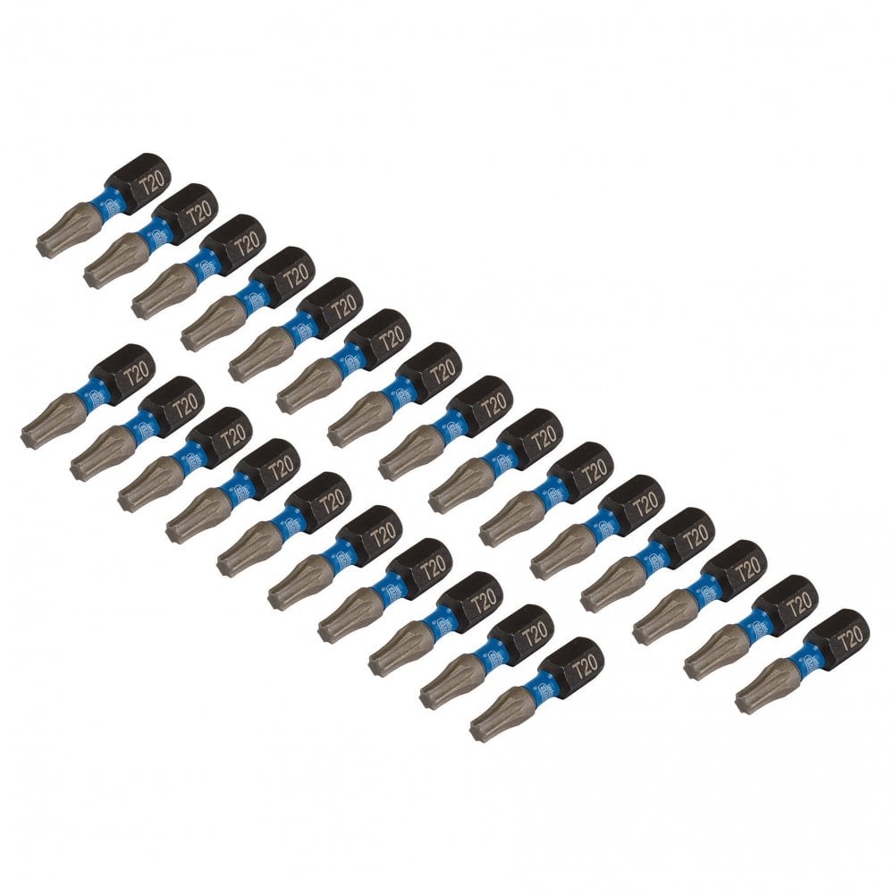 Draper Expert TX-STAR Impact Screwdriver Bits, T20 x 25mm, 1/4" Hex (Pack of 25) : Model No. IMBH/TX25/25