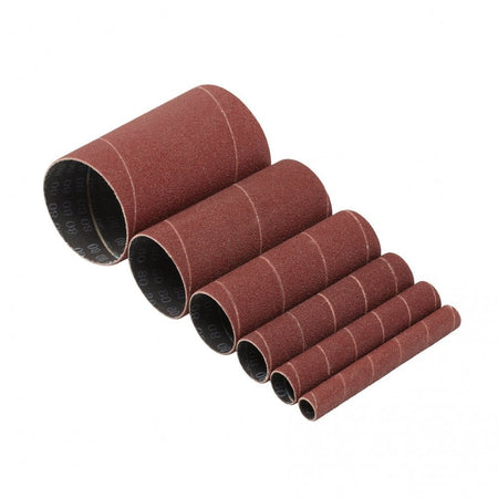 Assorted Aluminium Oxide Sanding Sleeves, 115mm, 80 Grit (Pack of 6) : Model No. SSAO7