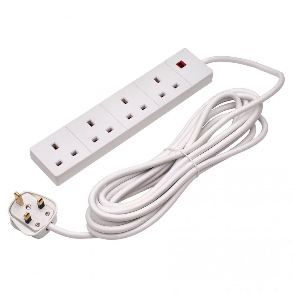 Four Socket Extension Lead with Neon Indicator, 5m : Model No. CEDTS4513M