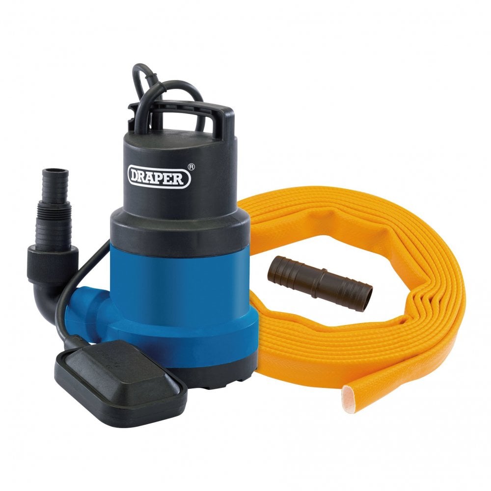 Submersible Clean Water Pump with Float Switch and Layflat Hose, 191L/min, 550W : Model No. PTK/SUB3