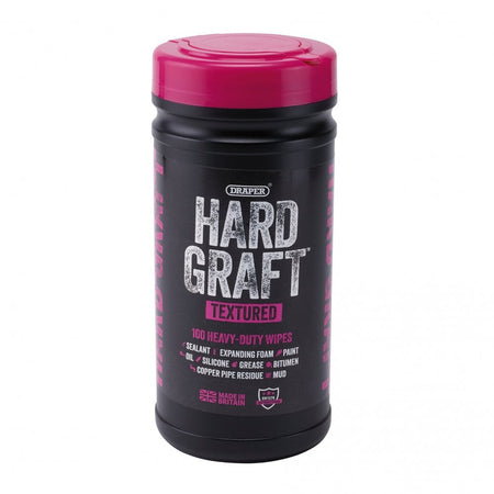 Draper Hard Graft Multipurpose Textured Wipes (Tub of 100) : Model No. HGW-TE100