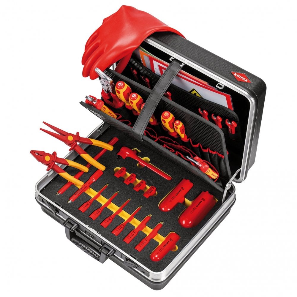 KNIPEX 00 21 05 EV Tool Case "Basic" E-Mobility , 34 Parts, 410mm : Model No. 00 21 05 EV
