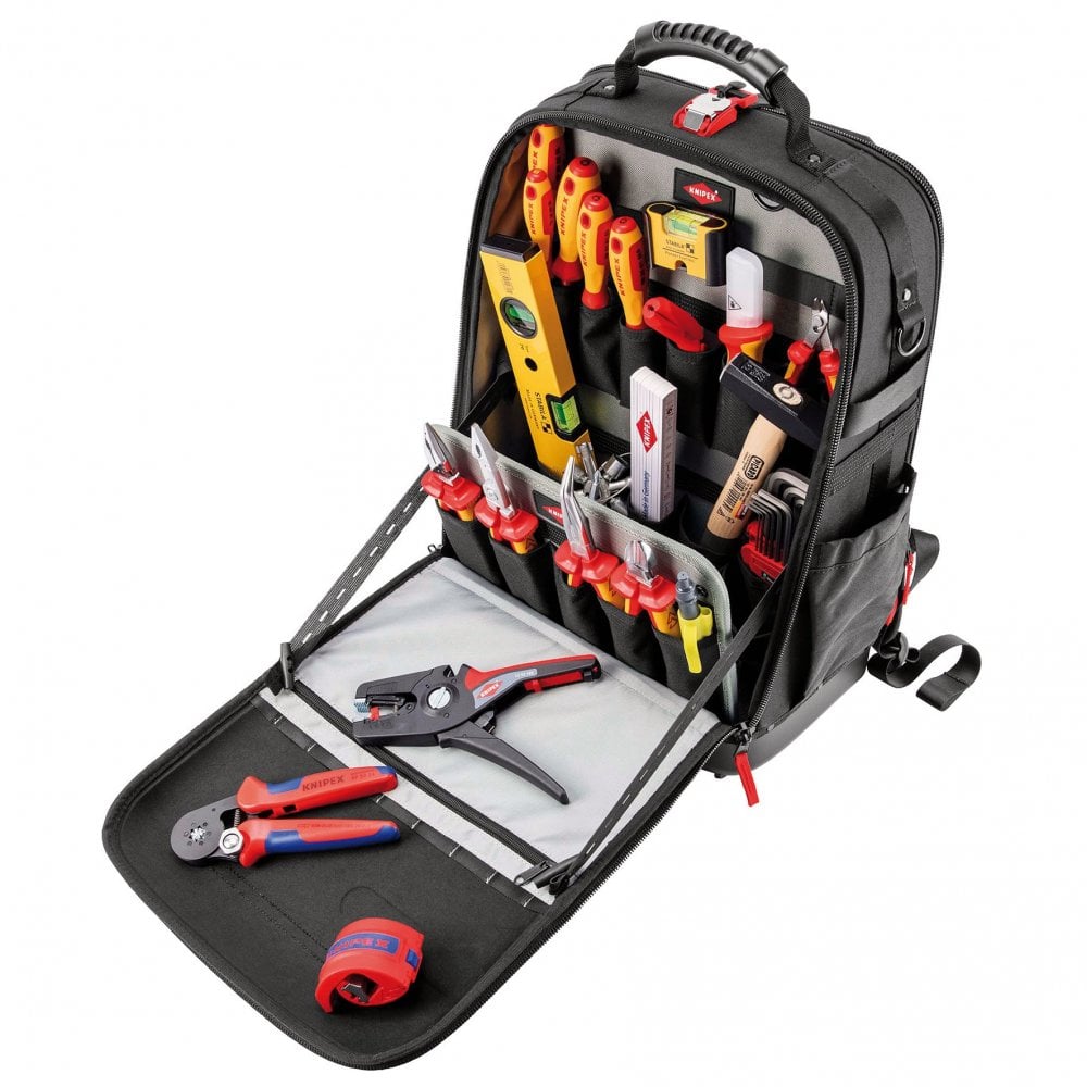 KNIPEX 00 21 50 E Tool Backpack Modular X18 Electric, 22 parts, 530mm : Model No. 00 21 50 E
