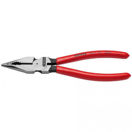 KNIPEX 08 21 185 SB Needle-Nose Combination Pliers plastic coated black atramentized, 185mm : Model No. 08 21 185 SB