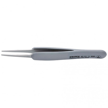 KNIPEX 92 21 11 ESD Precision Tweezers with rubber handles ESD, 123mm : Model No. 92 21 11 ESD