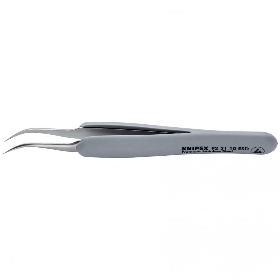KNIPEX 92 31 10 ESD Precision Tweezers with rubber handles ESD, 122mm : Model No. 92 31 10 ESD