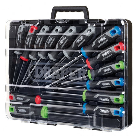 Soft Grip Screwdriver Set with Draper TX-STAR (14 Piece) : Model No. 200/S7