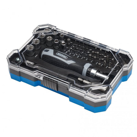 Soft Grip Ratchet Screwdriver and Bit Set (55 Piece) : Model No. 200/S10
