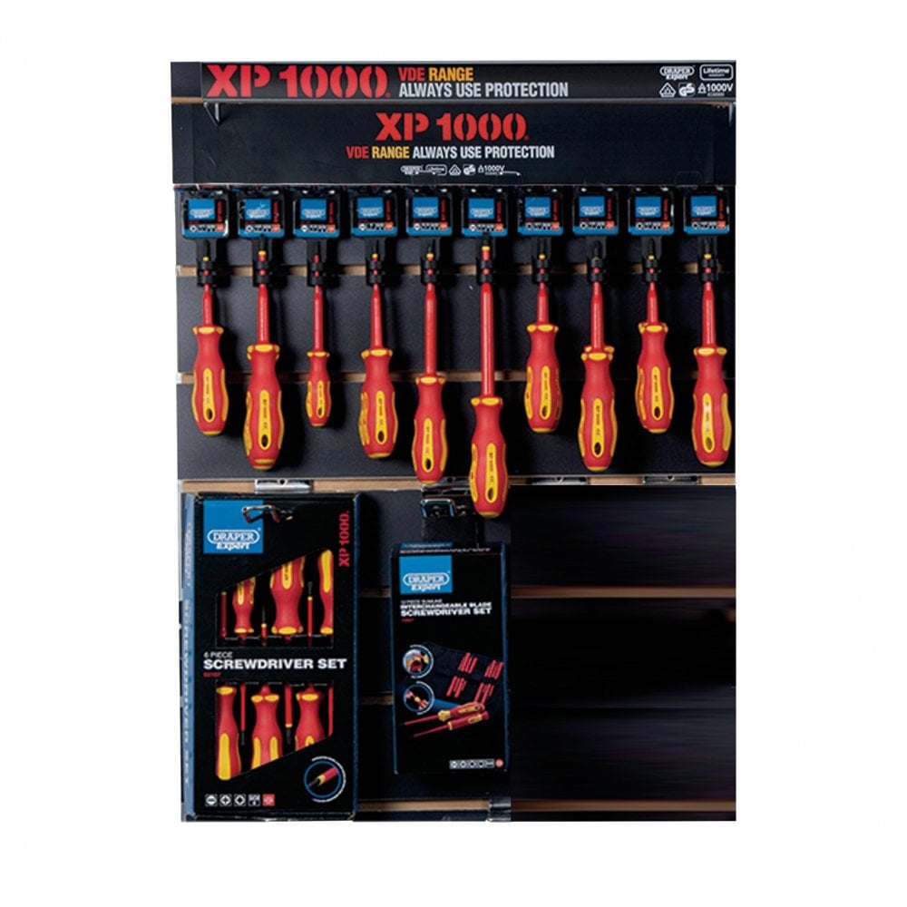 XP1000 VDE Slimline Screwdriver Profile for Slat Wall and Toolbar (34 Piece) : Model No. XP1000/S/L S/DR