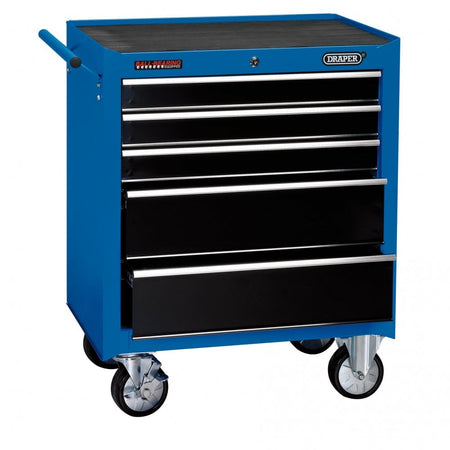Roller Tool Cabinet, 5 Drawer, 26", Blue : Model No. RC5D