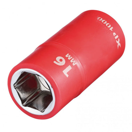XP1000 VDE Socket, 1/2" Sq. Dr., 16mm : Model No. XP1000-1/2-SOC
