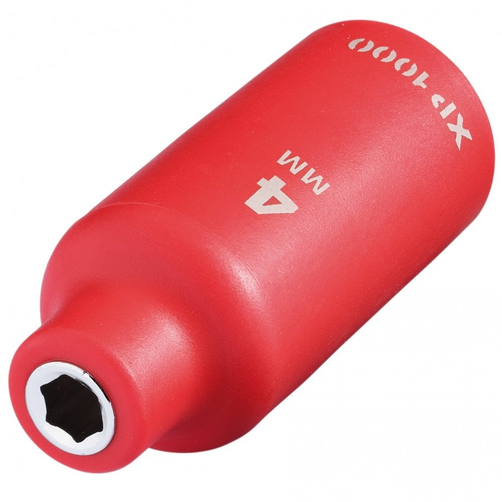 XP1000 VDE Socket, 1/4" Sq. Dr., 4mm : Model No. XP1000-1/4-SOC