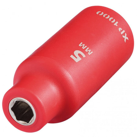 XP1000 VDE Socket, 1/4" Sq. Dr., 5mm : Model No. XP1000-1/4-SOC