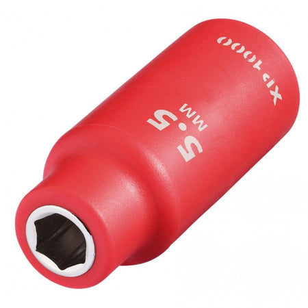 XP1000 VDE Socket, 1/4" Sq. Dr., 5.5mm : Model No. XP1000-1/4-SOC