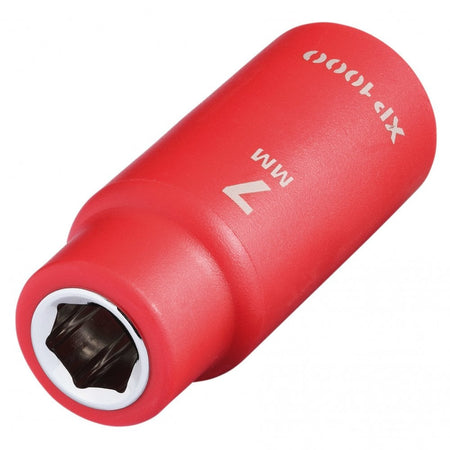 XP1000 VDE Socket, 1/4" Sq. Dr., 7mm : Model No. XP1000-1/4-SOC