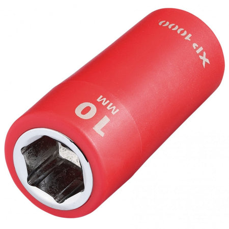 XP1000 VDE Socket, 1/4" Sq. Dr., 10mm : Model No. XP1000-1/4-SOC