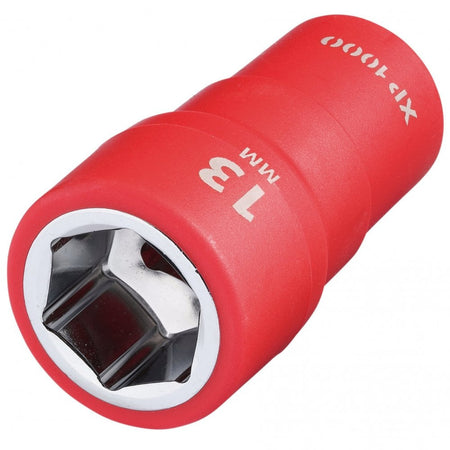 XP1000 VDE Socket, 1/4" Sq. Dr., 13mm : Model No. XP1000-1/4-SOC
