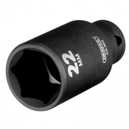 Draper HI-TORQ Metric Deep Impact Socket, 3/8" Sq. Dr., 22mm : Model No. 409D-MM