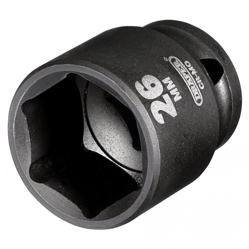 Draper Hi-TORQ Impact Socket, 1/2" Sq. Dr., 26mm : Model No. 410MM