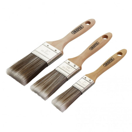 Wood Handle Paint Brush Set (3 Piece) : Model No. PB-WOOD-3PC
