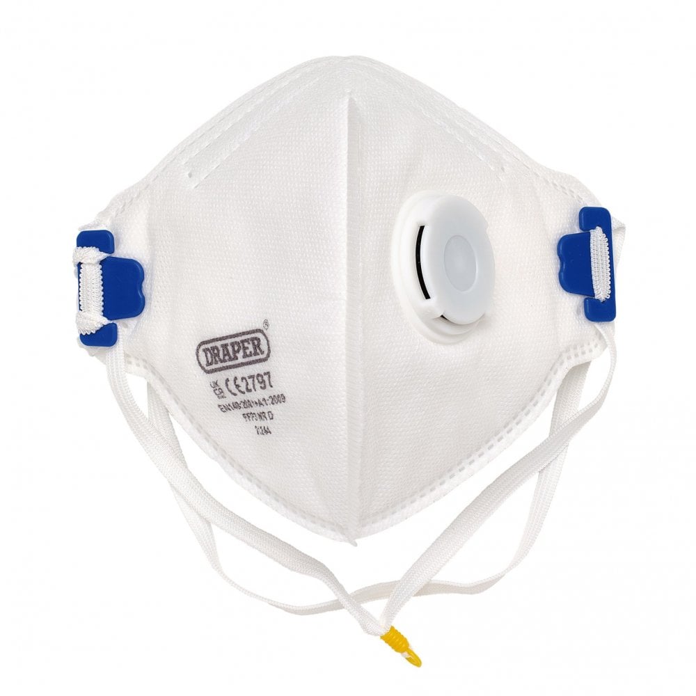 FPP3 NR Vertical Fold Flat Face Masks with Valve (Pack of 10) : Model No. FM27/C